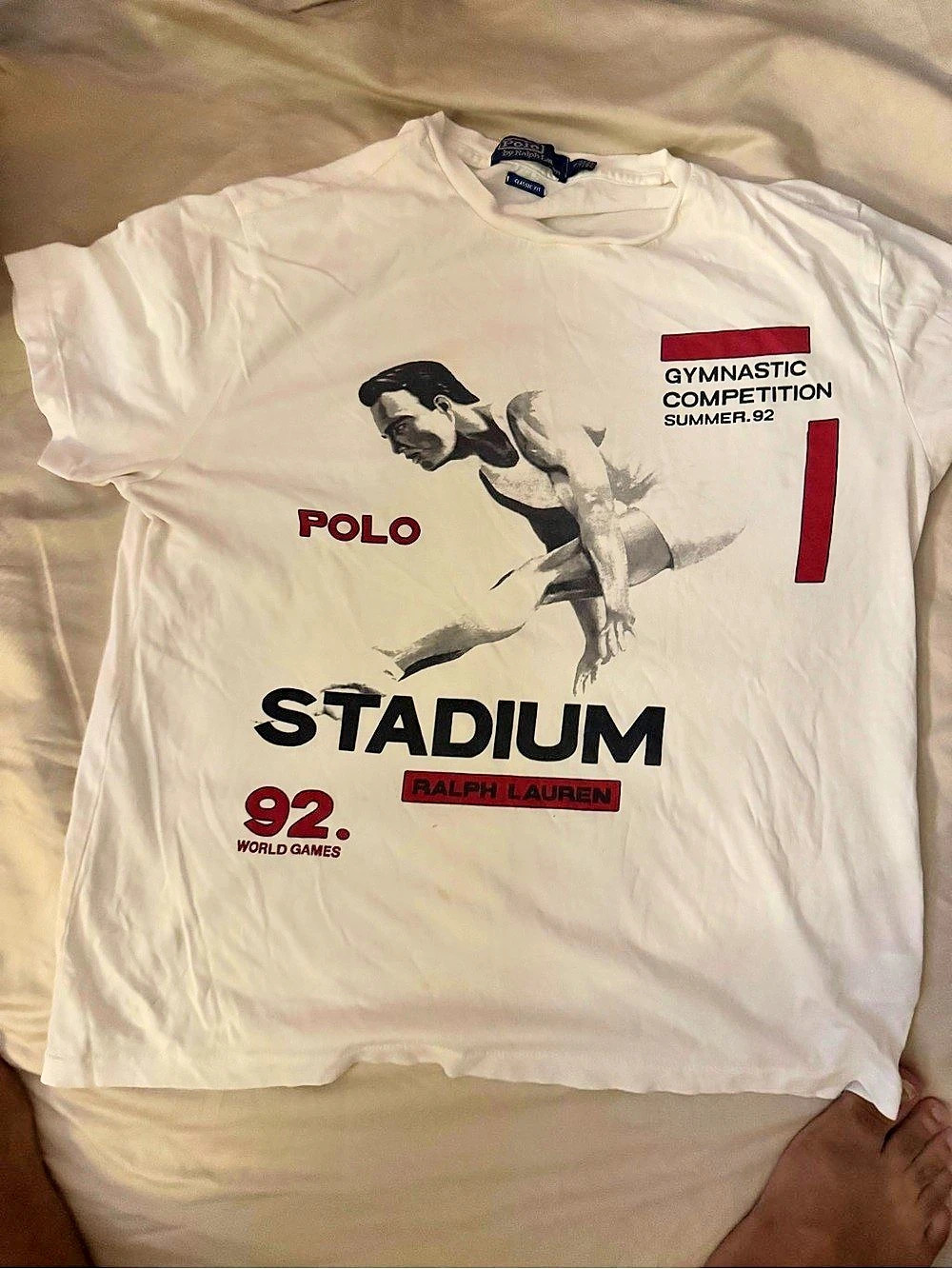 Polo Ralph Lauren Stadium Gymnastic Competition Summer 92 T-Shirt White